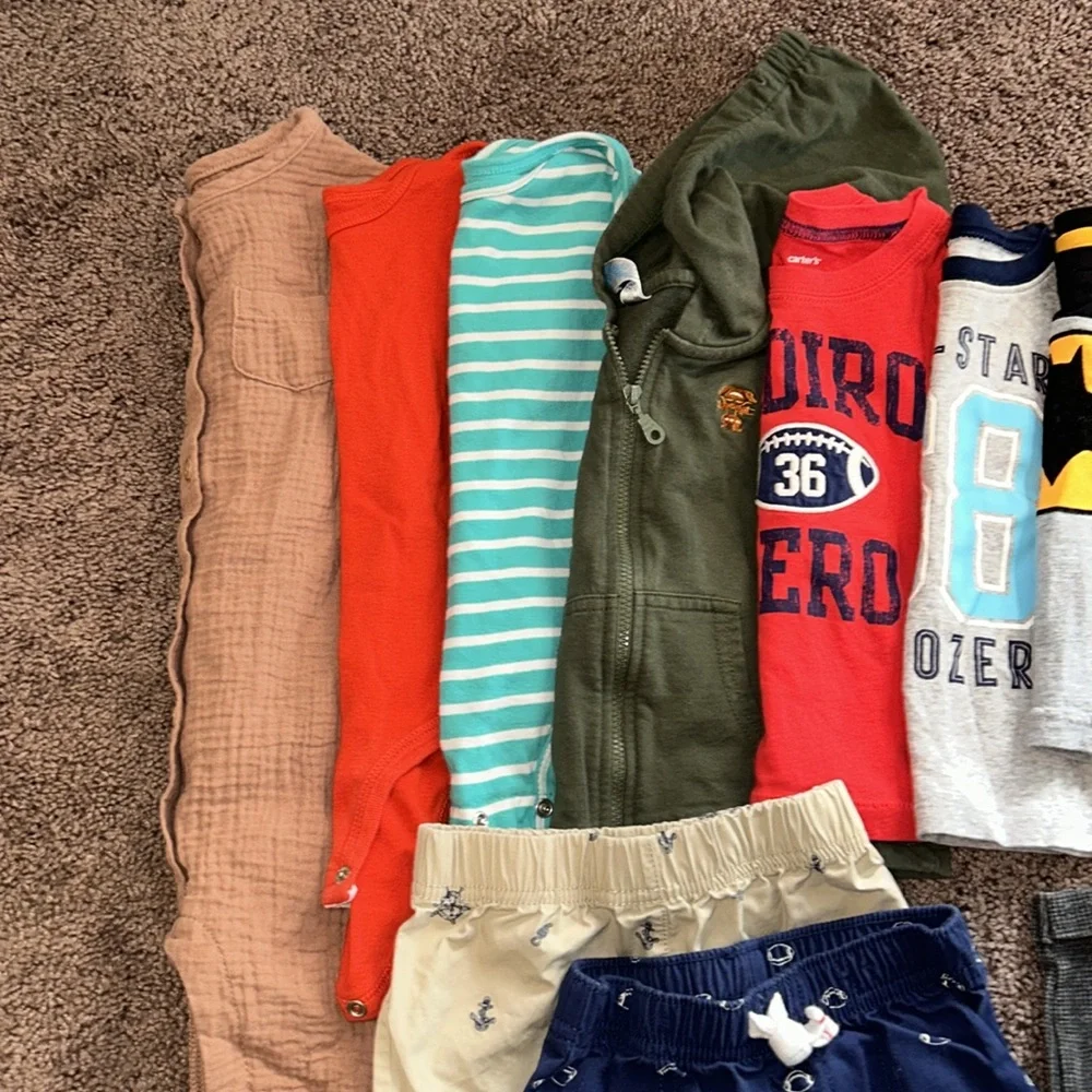 Babyboy 18m spring & summer romper, shirts, shorts, pjs bundle!